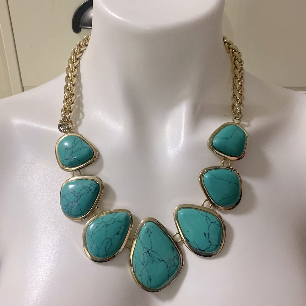 Blue stone necklace